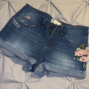 Jean floral shorts Size 9